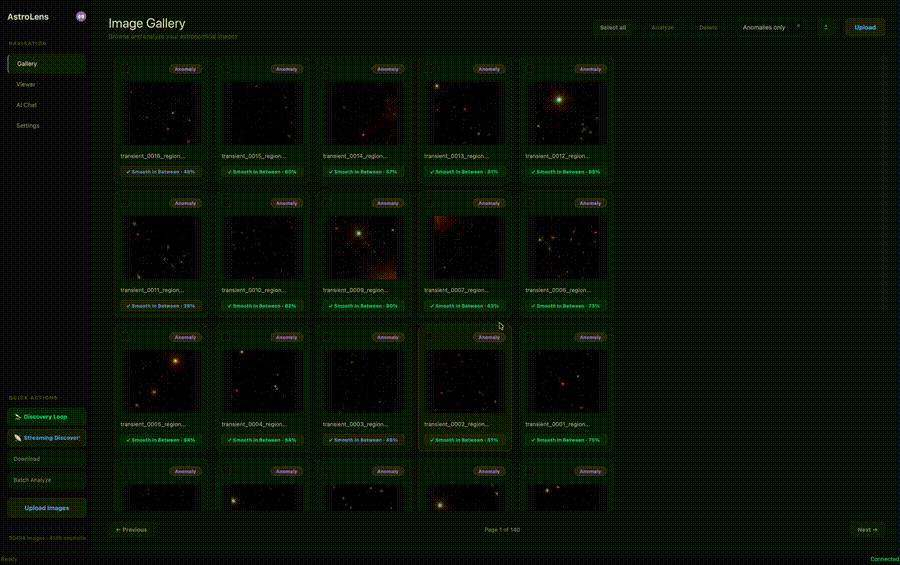 AstroLens gallery and viewer demo